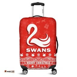 Sydney Swans Unique Winter Season Luggage Cover Swans Merry Christmas No1