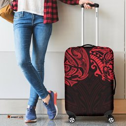 New Zealand Luggage Covers, Maori Polynesian Tattoo Red
