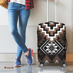 Brown Taniko Aotearoa Luggage Cover Niho Taniwha Mix Poutama