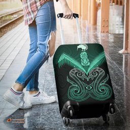 Maori Manaia New Zealand Luggage Covers Turquoise