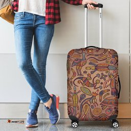 Luggage Cover Australia Animals Aboriginal Patterns