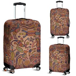 Luggage Cover Australia Animals Aboriginal Patterns