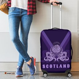 Scotland Luggage Cover Thistle Flowers
