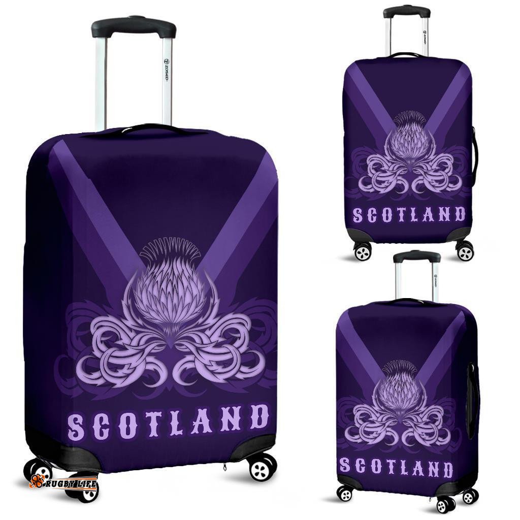 Scotland Luggage Cover Thistle Flowers