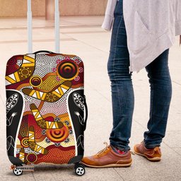 Luggage Cover Aboriginal Dot Painting Lizard