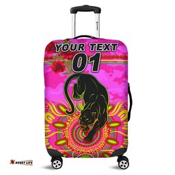 Custom Personalised Penrith Panthers ANZAC Luggage Cover Indigenous Vibes Pink