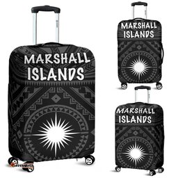 Marshall Luggage Covers Marshall Seal With Polynesian Tattoo Style Black