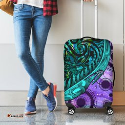 New Zealand Paua Shell With Australia Opal Unique Combine Luggage Cover