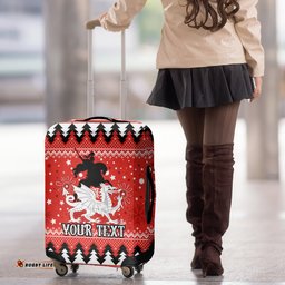 Custom Dragons Rugby Luggage Cover Chirstmas Vibe