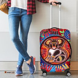 Aboriginal Luggage Cover, Koala and Hand Art Dot Painting