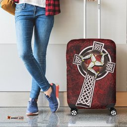 Isle Of Man Celtic Luggage Covers Celtic Cross and Triskele Skew Style