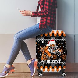 Custom Tigers Rugby Luggage Cover Chirstmas Vibe