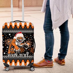 Custom Tigers Rugby Luggage Cover Chirstmas Vibe