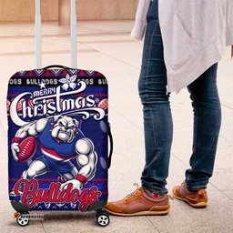 Bulldogs Football Xmas Luggage Cover Australia AFL Mascot