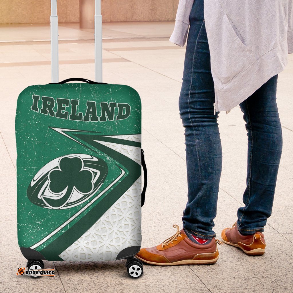 Ireland Rugby Luggage Covers Celtic Shamrock and Rugby Ball