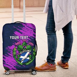 Custom Scotland Rugby Luggage Cover 2024 Six Nations Go Scottish Thistle