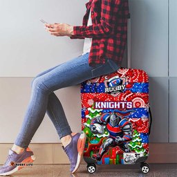 Knights Rugby Merry Christmas Luggage Cover Indigenous Australian Art