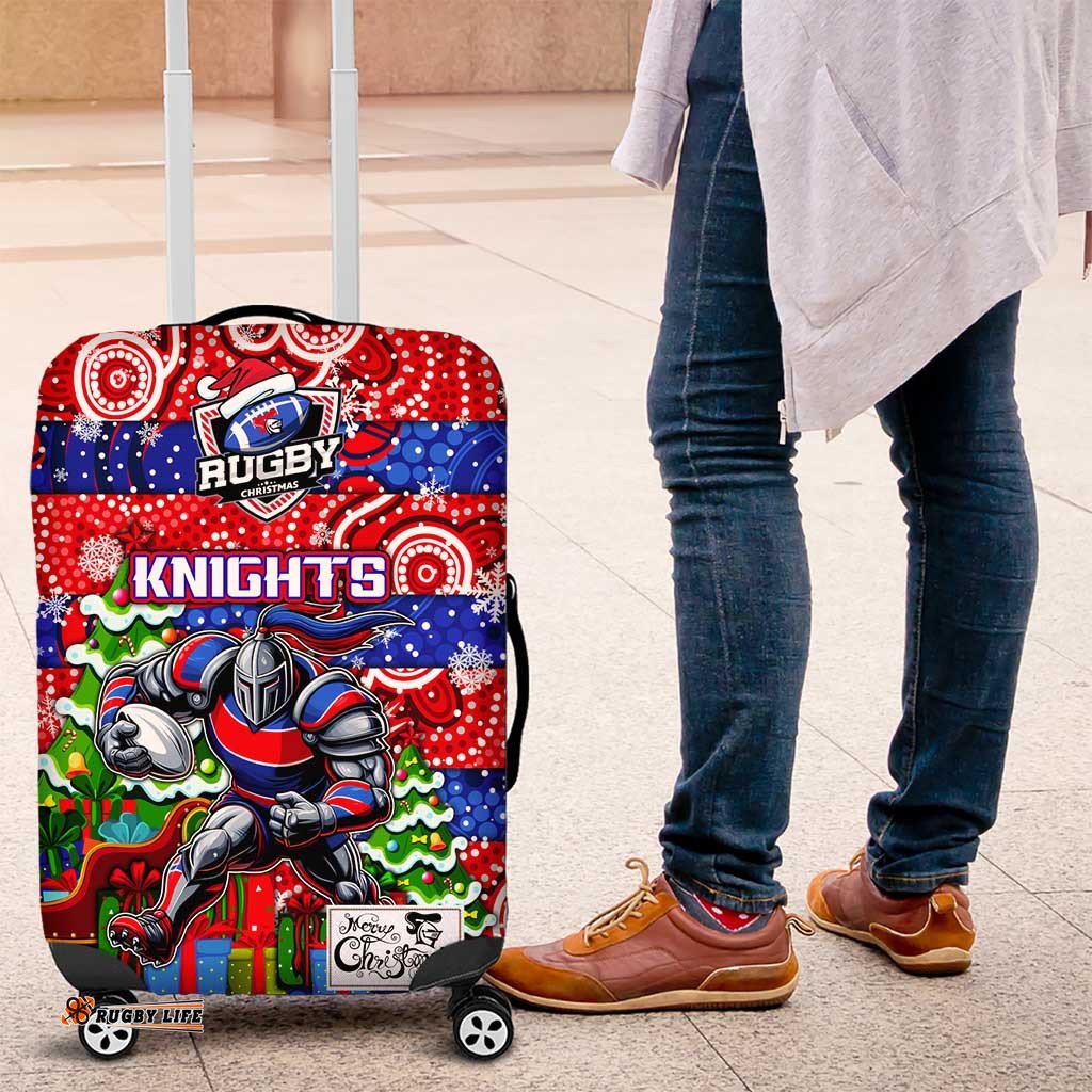 Knights Rugby Merry Christmas Luggage Cover Indigenous Australian Art
