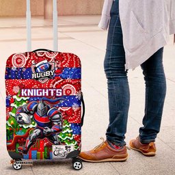 Knights Rugby Merry Christmas Luggage Cover Indigenous Australian Art