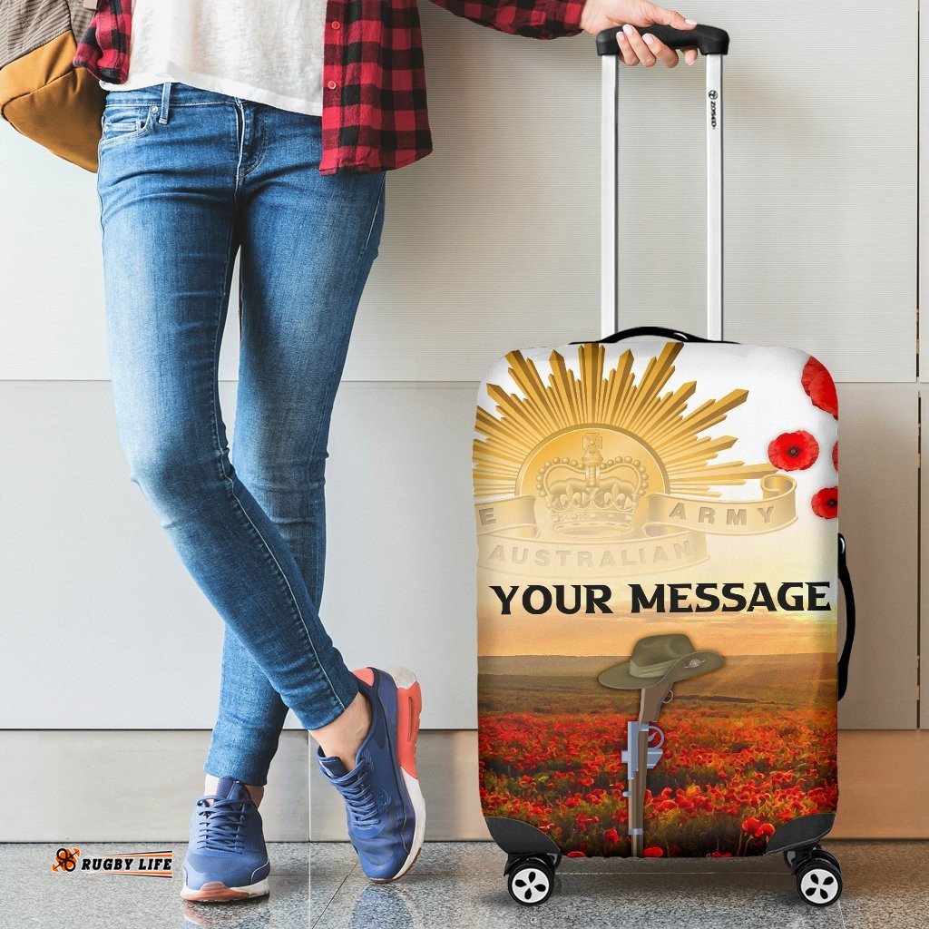 Custom ANZAC Day Luggage Covers We Will Remember Them
