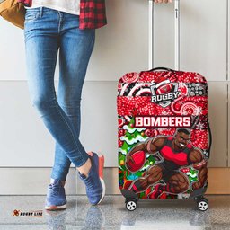 Bombers Football Merry Christmas Luggage Cover Indigenous Australian Art