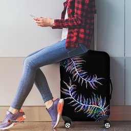 New Zealand Luggage Cover Aotearoa Silver Fern Mixed Papua Shell Purple Vibe