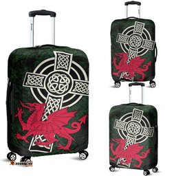 Wales Celtic Luggage Covers Celtic Cross and Cymru Skew Style