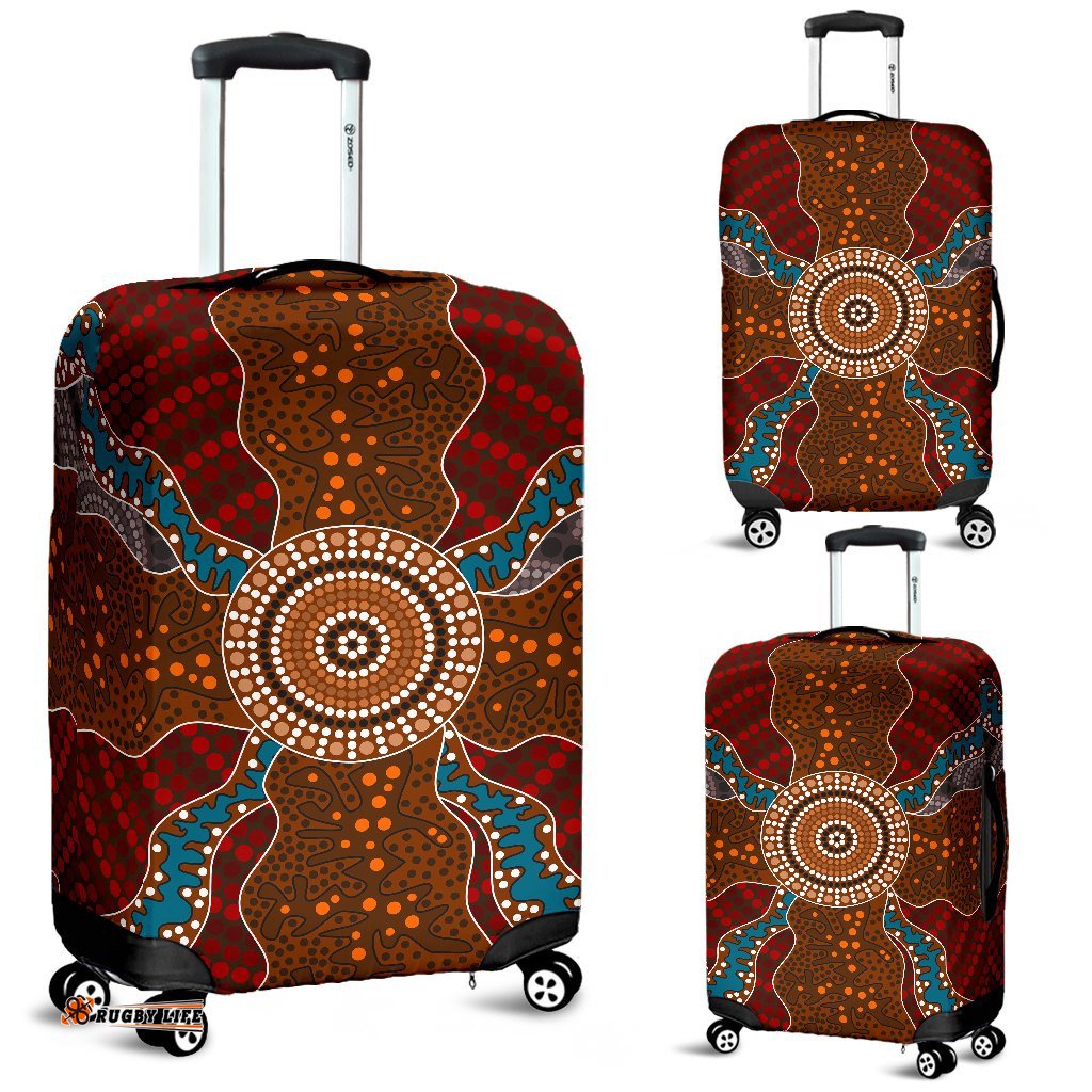 Luggage Cover Aboriginal Dot Painting Ver06