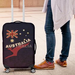 Luggage Cover Aus Flag Kangaroo Vintage