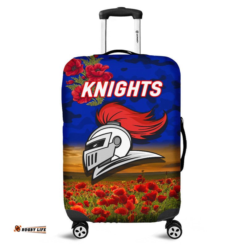 Newcastle Knights ANZAC Luggage Cover Poppy Flowers Vibes
