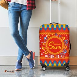 Custom GC Suns Football Luggage Cover Christmas Vibe