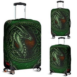 Celtic Dragon With Celtic Knot Luggage Covers Green