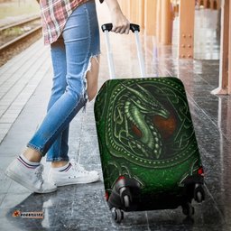 Celtic Dragon With Celtic Knot Luggage Covers Green