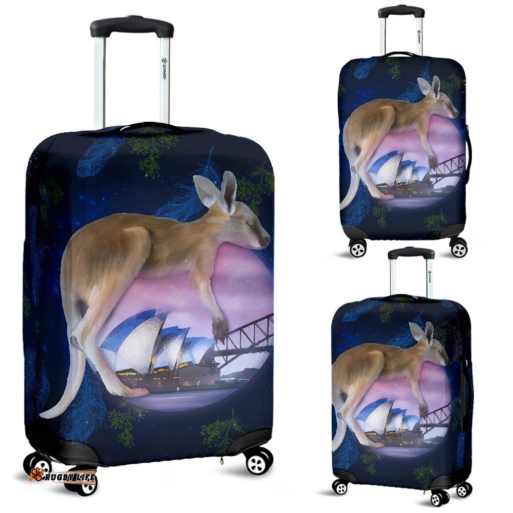 Luggage Cover Kangaroo Sydney Opera Dream Midnight