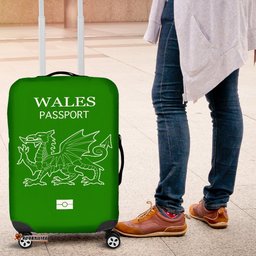 Wales Passport Green Luggage Cover