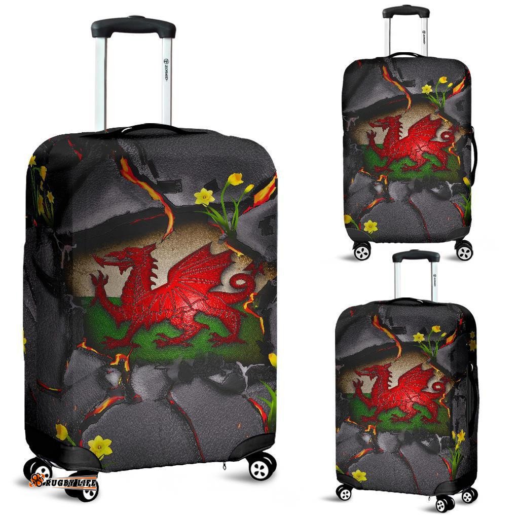 Wales Luggage Covers Welsh Dragon Daffodil Lava