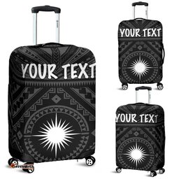 Marshall Personalised Luggage Covers Marshall Seal With Polynesian Tattoo Style Black