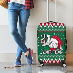 Custom Rabbitohs Rugby Luggage Cover Glory Glory The South Christmas Vibe Unique