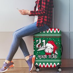 Custom Rabbitohs Rugby Luggage Cover Glory Glory The South Christmas Vibe Unique