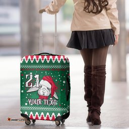 Custom Rabbitohs Rugby Luggage Cover Glory Glory The South Christmas Vibe Unique