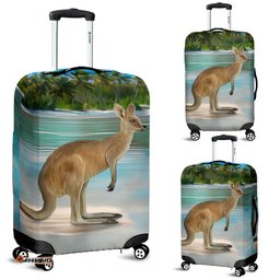 Luggage Cover Kangaroo Beach Landscape Art