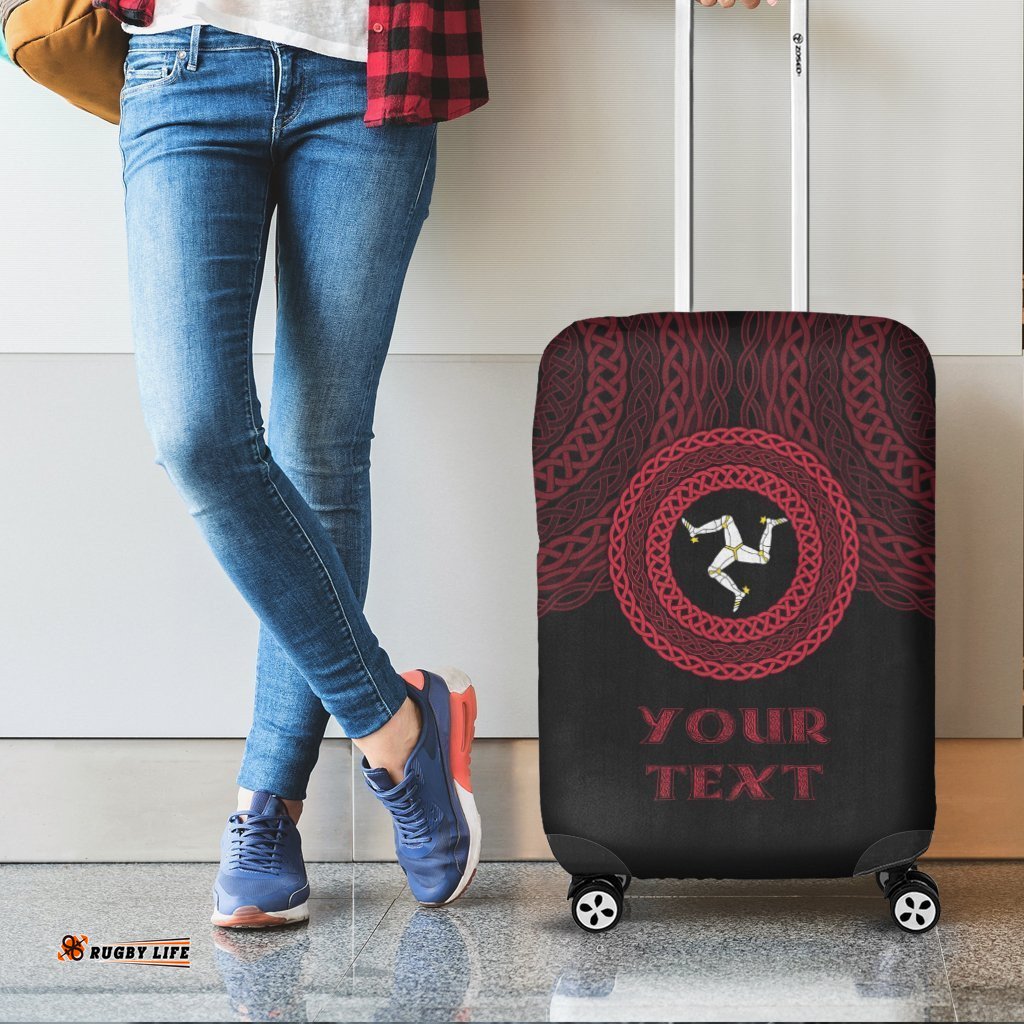 Isle of Man Celtic Personalised Luggage Cover Legend of Isle of Man