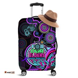 NAIDOC Week Luggage Cover Indigenous Tribal Ver.02 Purple