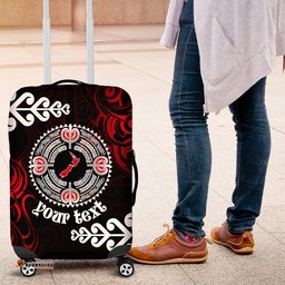 New Zealand Waitangi Day Personalised Luggage Cover Aotearoa Te Ra O Waitangi With Maori Tattoo