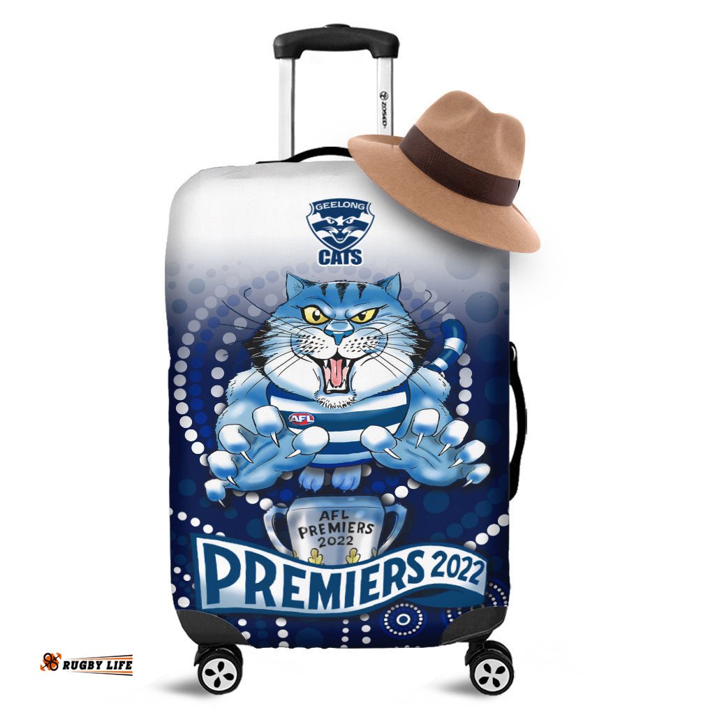 Cats Football Luggage Covers Aboriginal Australian Premiers Proud Geelong Cartoon