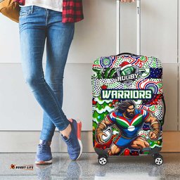 New Zealand Warriors Rugby Merry Christmas Luggage Cover Indigenous Australian Art