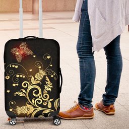 Scotland Luggage Cover Scottish Golden Thistle