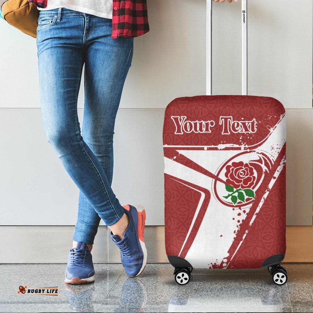 Custom Text England Rugby Personalised Luggage Covers England Rugby