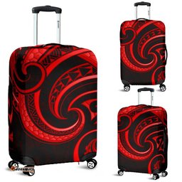 New Zealand Maori Mangopare Luggage Cover Polynesian Red