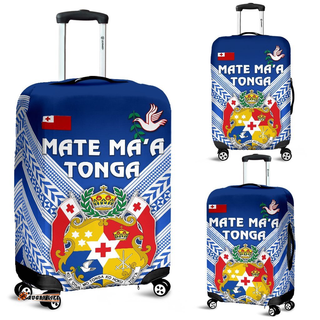 Mate Ma'a Tonga Rugby Luggage Covers Polynesian Creative Style Blue